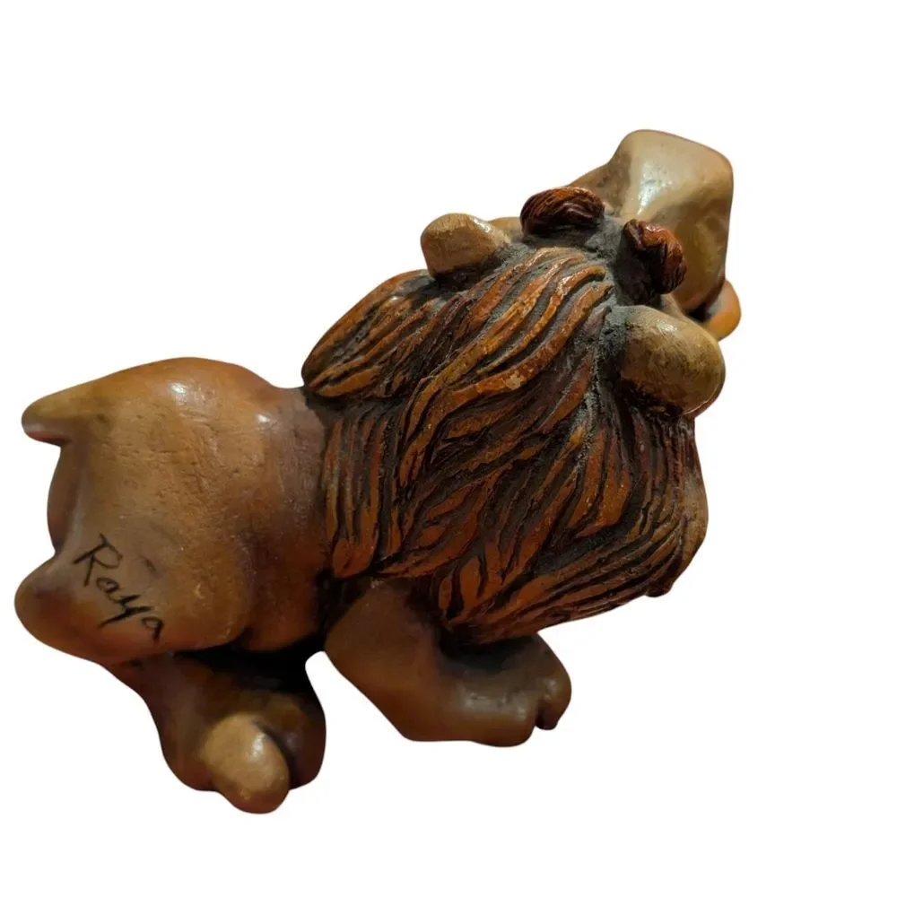 Vintage John Raya 1984 Cute Linus Lionel Lion‎ Figurine The Beasties Collection